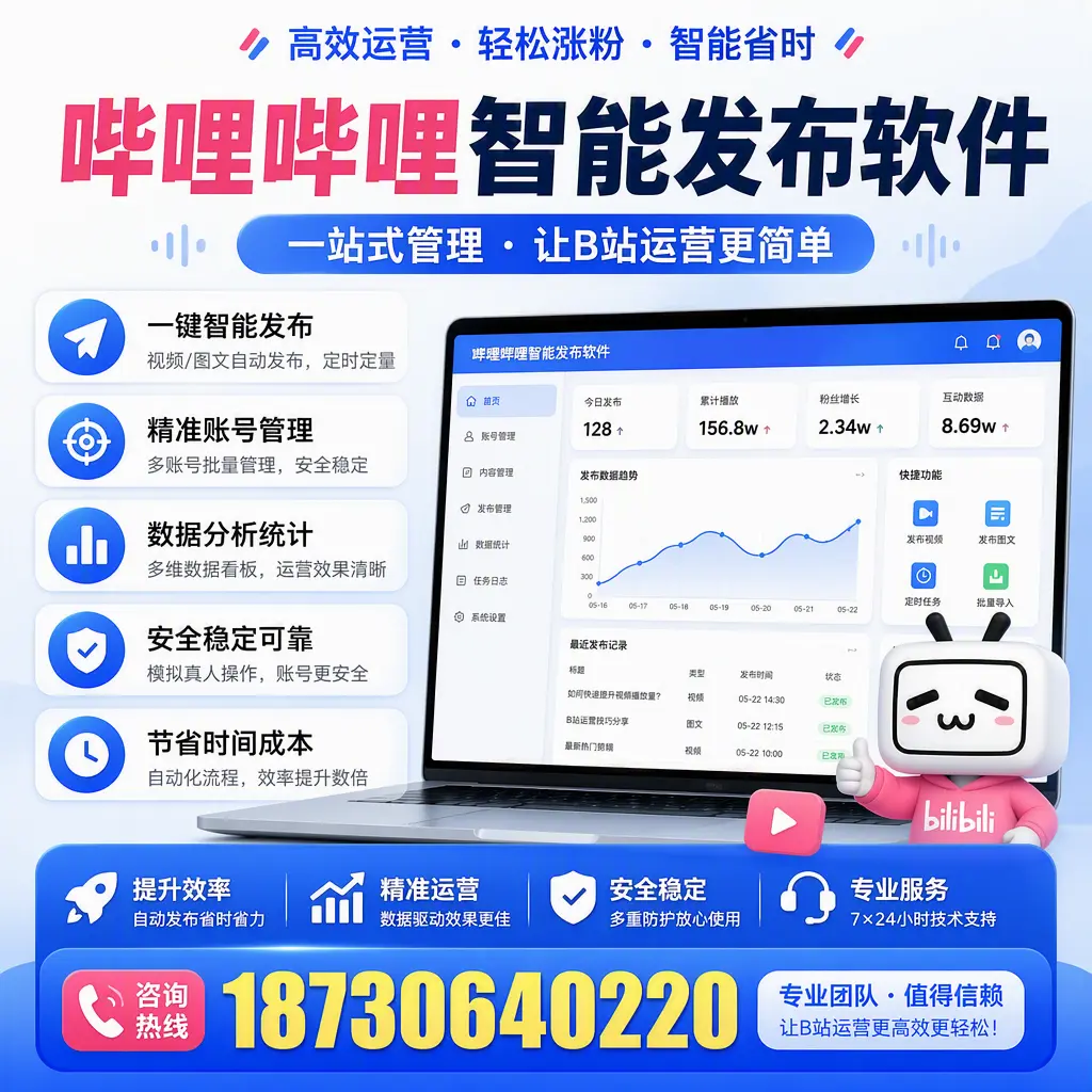 哔哩哔哩智能发布软件的最新功能:在 阜阳 助力内容传播